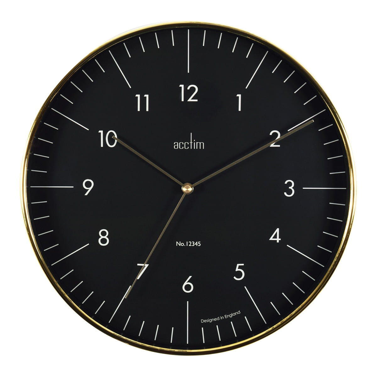 Acctim - Reloj Con Filo Dorado Dunston Negro Barato