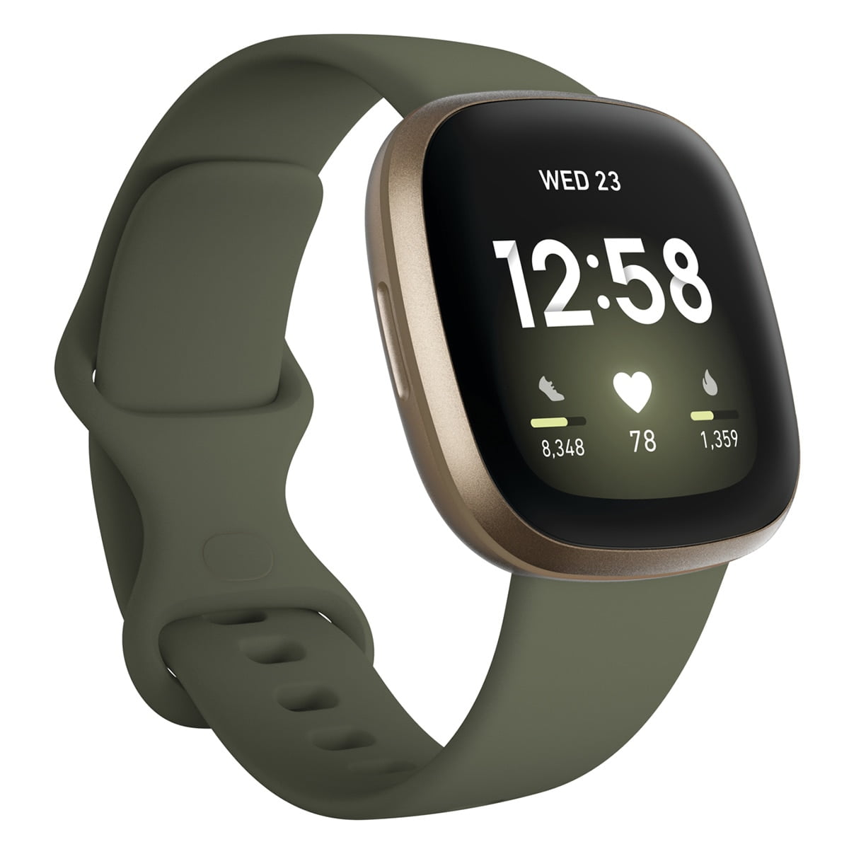 Fitbit - Versa 3 Verde Oscuro Smartwatch De Salud Y Forma Física Barato