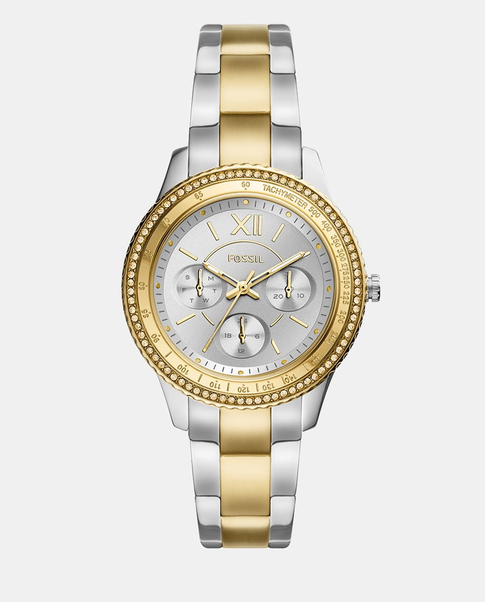 Fossil - Reloj De Mujer Stella Sport Es5107 Multifunción De Acero Bicolor Barato