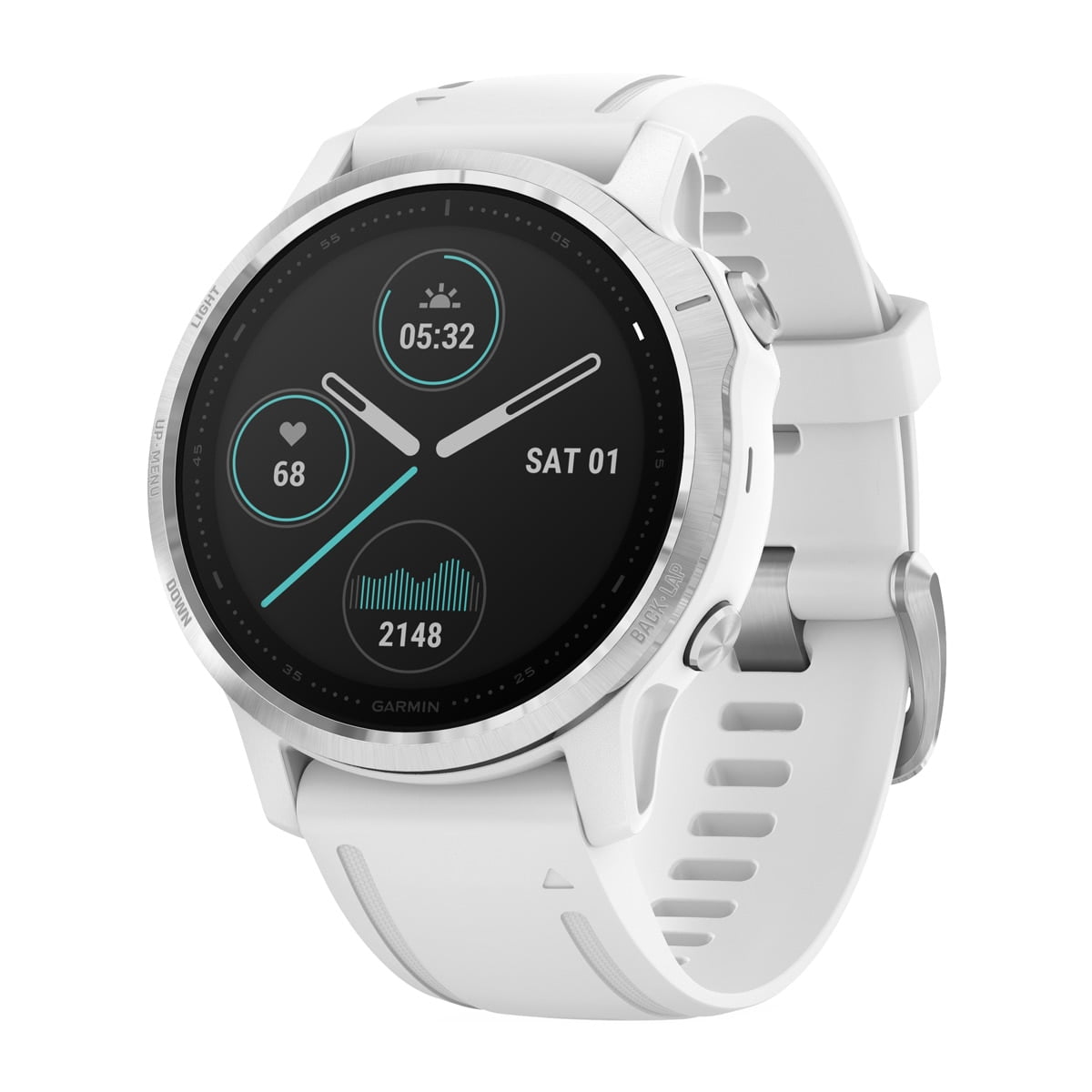 Garmin - Reloj Inteligente Smartwatch Fenix 6S Plata/Blanco Barato