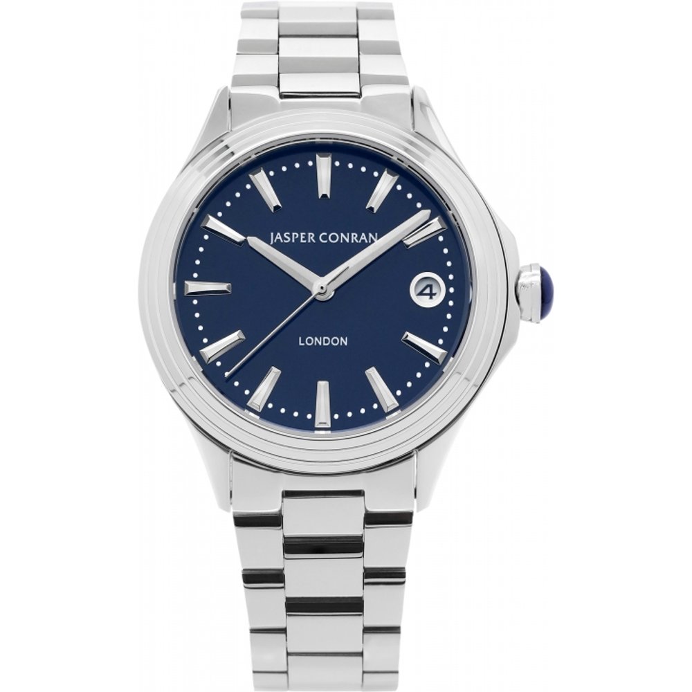 Jasper Conran London 36Mm Watch With A Blue Dial And A Silver Metal Bracelet J1B104071 Barato