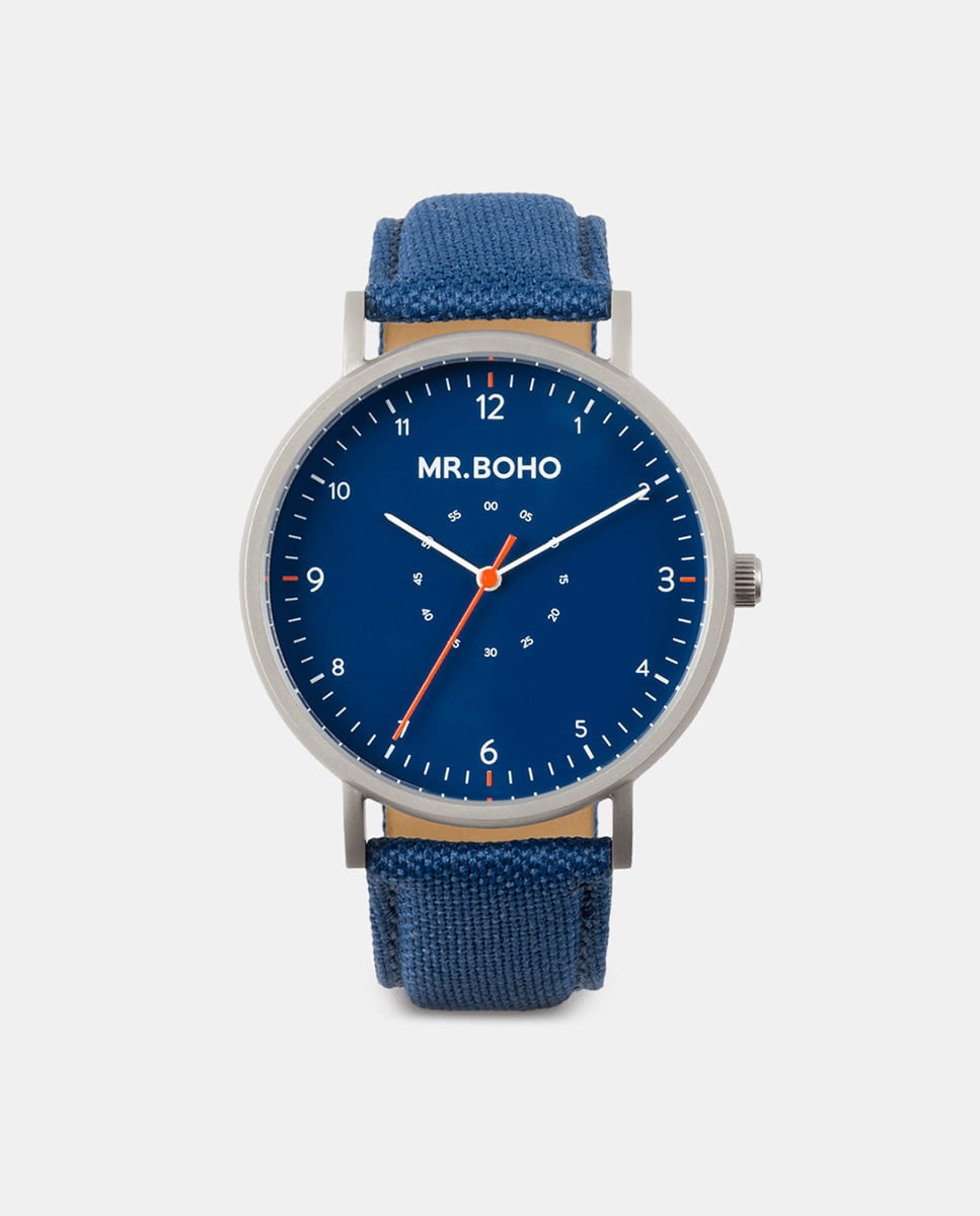 Mr. Boho - Reloj De Hombre Sporty 00728933 Textil Azul Barato