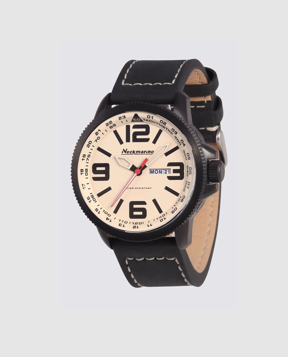Neckmarine - Reloj De Hombre X-Plorer Nkm14457M09P De Piel Negro Barato